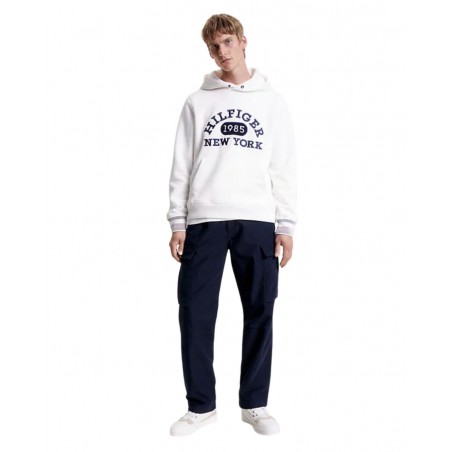 achat Sweatshirt à capuche Tommy Hilfiger Homme MONOTYPE COLLEGIATE Blanc tenue