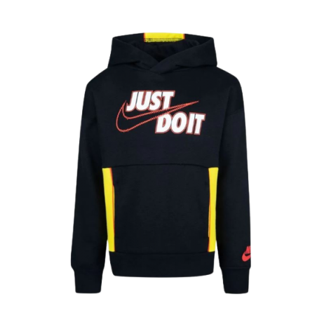 achat Sweat à capuche manches longues Enfant nike noir et jaune