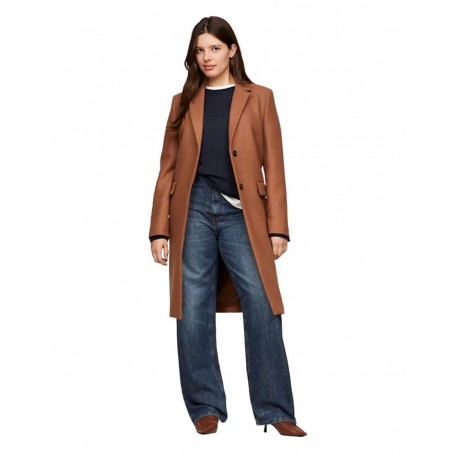 achat Manteau Droit Tommy Hilfiger Femme BLEND CLASSIC Marron coat tenue