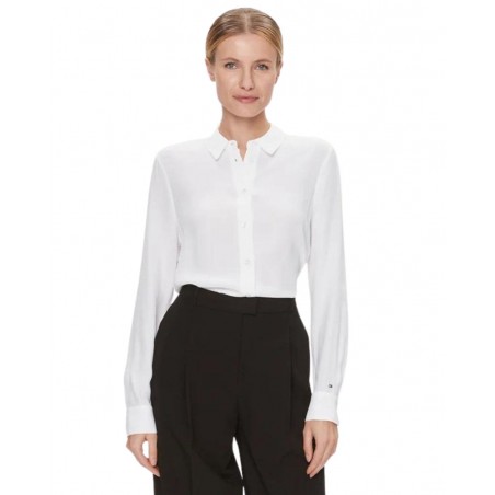 achat Chemise fluide Tommy Hilfiger Femme REGULAR FIT CREPE Blanc face