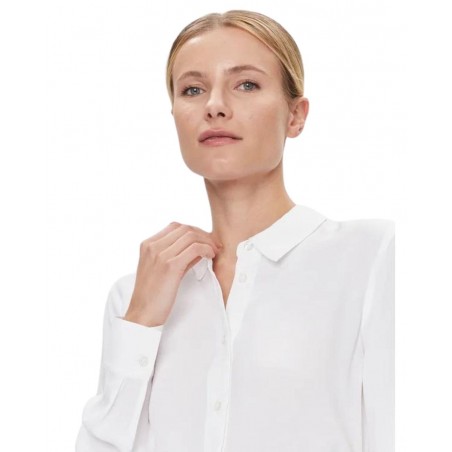 achat Chemise fluide Tommy Hilfiger Femme REGULAR FIT CREPE Blanc détails