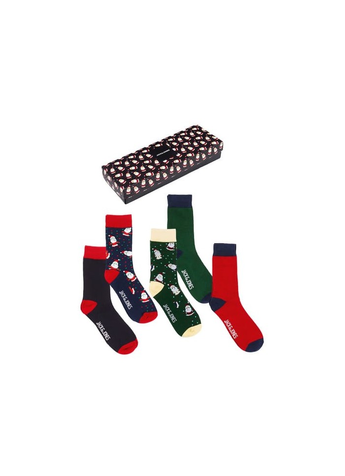 Achat coffret 5 paires de chaussettes JACKANDJONES homme ouvert