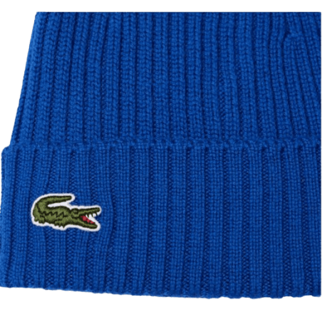 achat Bonnet LACOSTE adulte CORE ESSENTIALS bleu logo