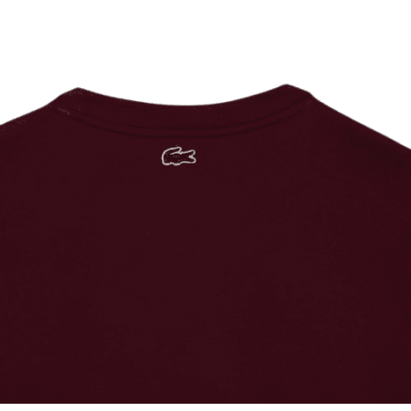 achat T-shirt LACOSTE femme PRINT COTTON JERSEY rouge logo dos