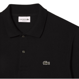 achat Polo LACOSTE homme MANCHES LONGUES noir logo