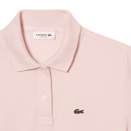 achat Polo LACOSTE femme REGULAR FIT rose logo