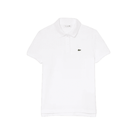 achat Polo LACOSTE femme REGULAR FIT blanc face