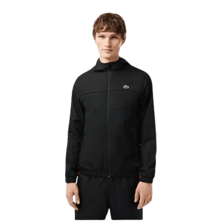 achat Veste zippée à capuche Lacoste homme SPORT noir porté