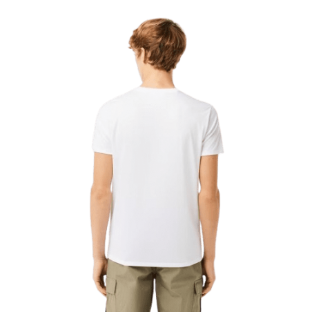 achat T-shirt LACOSTE homme CORE ESSENTIALS blanc dos