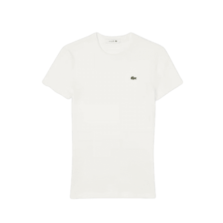 achat T-shirt LACOSTE femme CORE ESSENTIALS blanc face