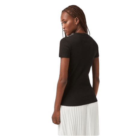 zchzt T-shirt LACOSTE femme CORE ESSENTIALS noir dos