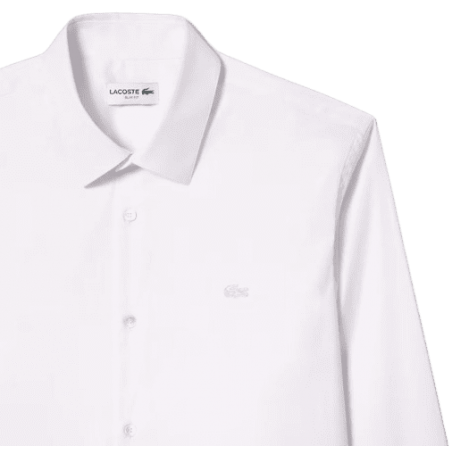 achat Chemise LACOSTE homme SLIM FIT blanc détail