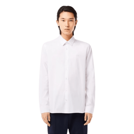 achat Chemise LACOSTE homme SLIM FIT blanc porté