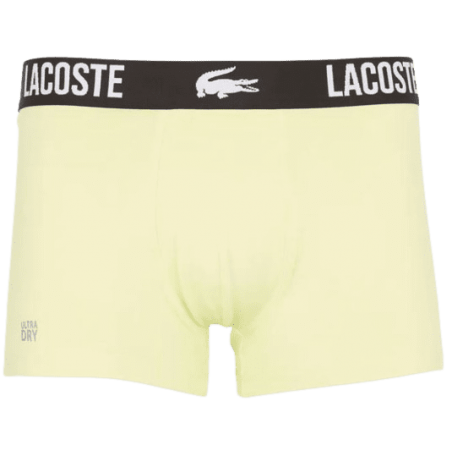 achat Lot de 3 boxers LACOSTE COURT CORE PERFORMANCE tricolore jaune