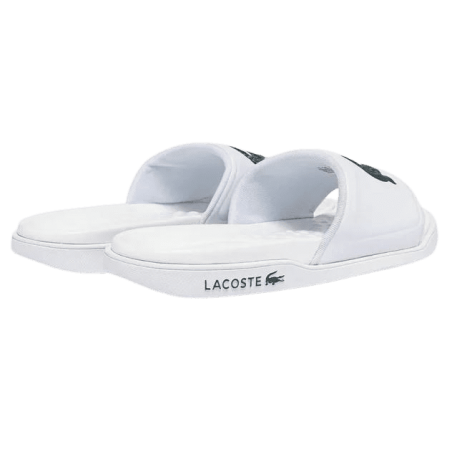 achat Claquettes LACOSTE homme CROCO DUALISTE blanc dos