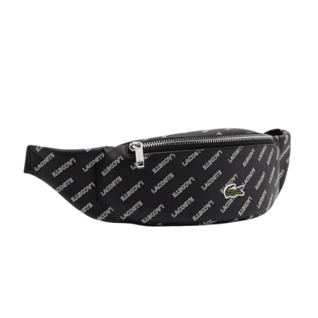 achat Sac banane LACOSTE WAIST BAG noir détail