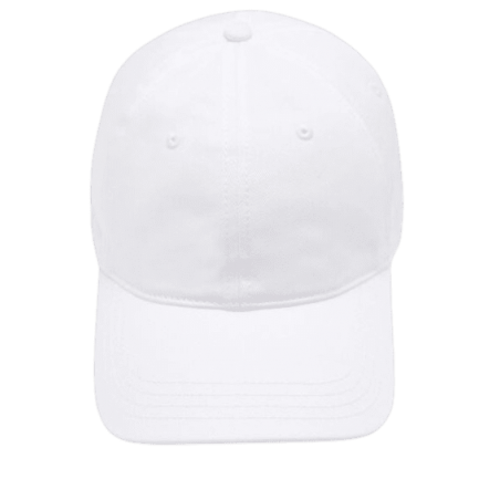 achat Casquette LACOSTE unisexe blanc face