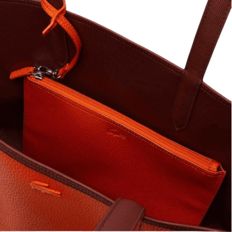 achat Sac LACOSTE femme CABAS ANNA rouge détail