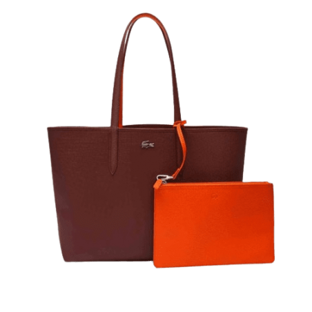 achat Sac LACOSTE femme CABAS ANNA rouge face