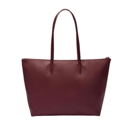 achat Sac LACOSTE femme ZIP TOTE BAG bordeau dos