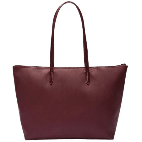 achat Sac LACOSTE femme ZIP TOTE BAG bordeau dos