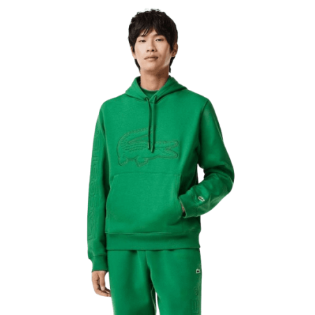 achat Sweat à capuche LACOSTE homme CROC vert porté