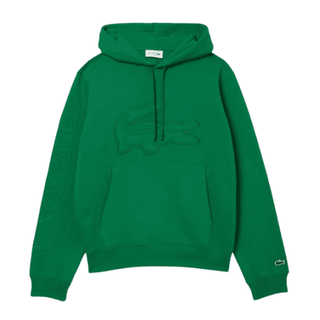 achat Sweat à capuche LACOSTE homme CROC vert face