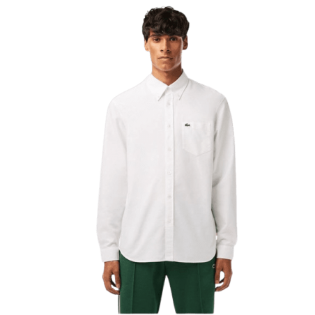 achat Chemise LACOSTE homme REGULAR FIT OXFORD blanc porté