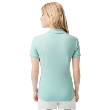 achat Polo LACOSTE femme SLIM FIT bleu dos