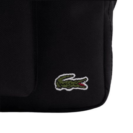 achat Sacoche LACOSTE homme ZIPPÉE noir logo