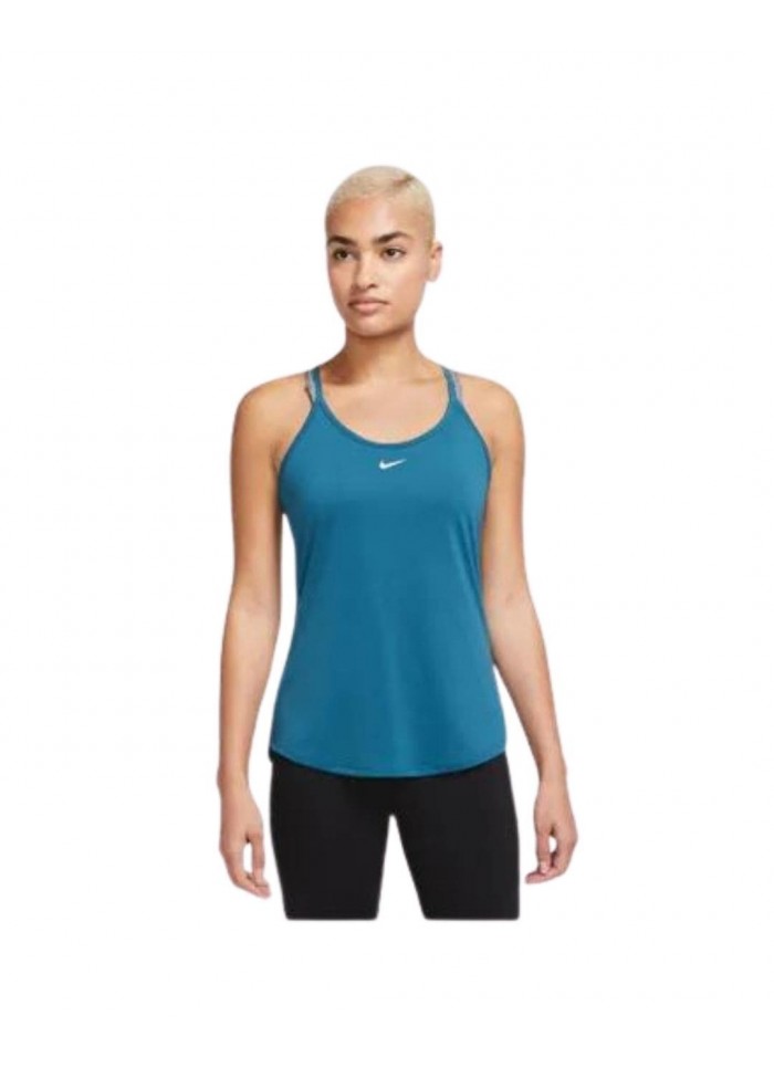 achat Débardeur Nike Femme Dri-FIT One Elastika Bleu face