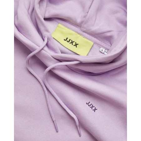 achat Sweat à capuche JJXX Femme JXABBIE Violet détails logo