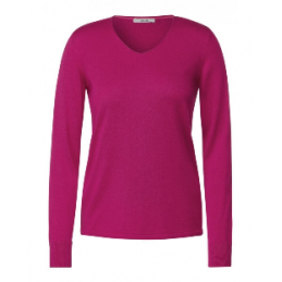 achat Pull col V Cecil Femme NOS ROUNDED Rose face