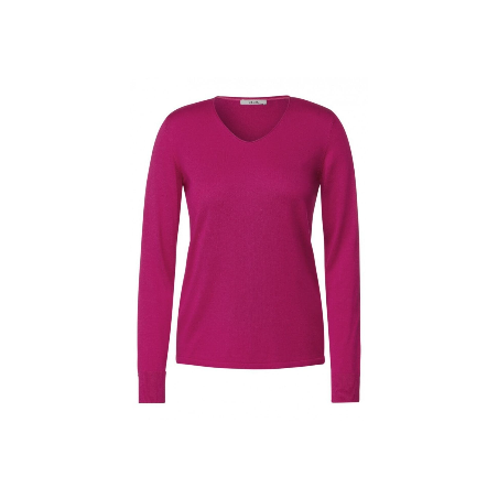 achat Pull col V Cecil Femme NOS ROUNDED Rose face