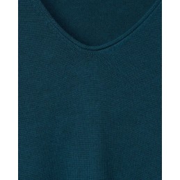 achat Pull col V Cécil Femme NOS ROUNDED Bleu détails