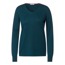 achat Pull col V Cécil Femme NOS ROUNDED Bleu face