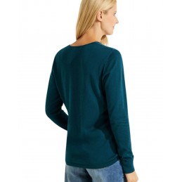 achat Pull col V Cécil Femme NOS ROUNDED Bleu dos