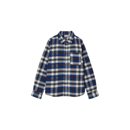 Achat chemise à carreaux Name it Enfant NKMNIDENNIS bleu marine face