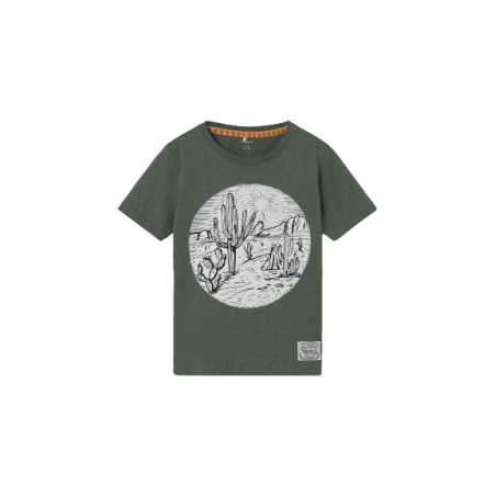 Achat t-shirt Name it Enfant NKMLIAM vert kaki face