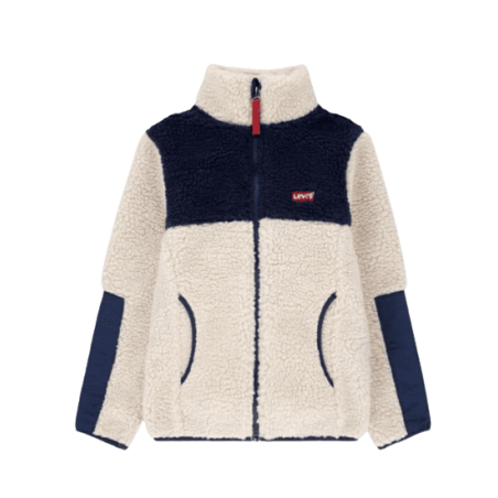 achat Gilet Cardigan LEVIS Enfant COLOR BLOCK SHERPA Beige face