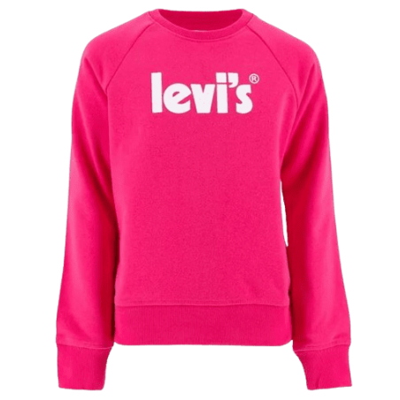 achat Sweat LEVIS fille POSTER LOGO rose face