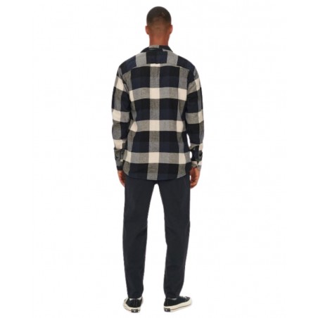 achat Chemise à carreaux Only & Sons ONSGUDMUND Bleu marine dos porté