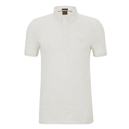 achat Polo BOSS homme PASSENGER blanc cassé face