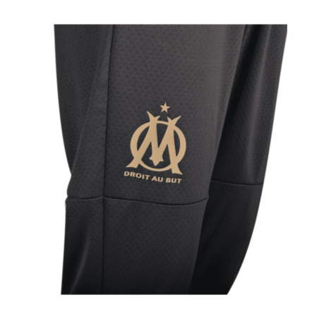 achat Pantalon training OM Puma Enfant Noir/or logo