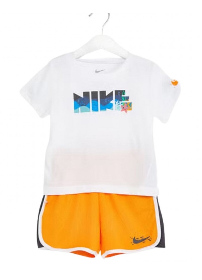 achat Ensemble Nike Enfant CORAL REEF MESH Blanc/Jaune face