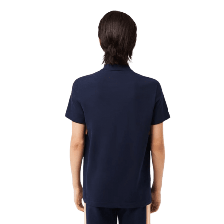 achat Polo LACOSTE homme COLOR-BLOCK REGULAR FIT bleu dos