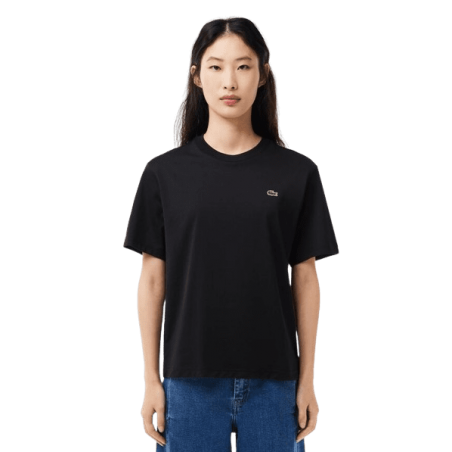 achat T-shirt LACOSTE femme RELAXED-FIT noir face