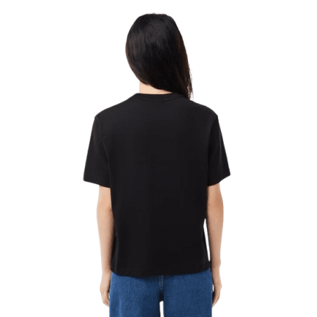 achat T-shirt LACOSTE femme RELAXED-FIT noir dos