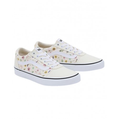 achat Baskets Vans Femme FILMORE DECON Jaune à fleurs face