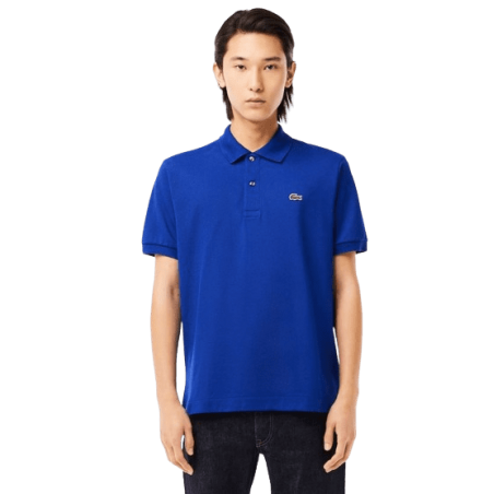 achat Polo LACOSTE homme ORIGINAL bleu porté